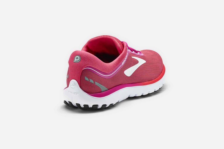 Pureflow 7 Road Brooks Running Shoes NZ Womens - Pink/White - WVJMDN-785